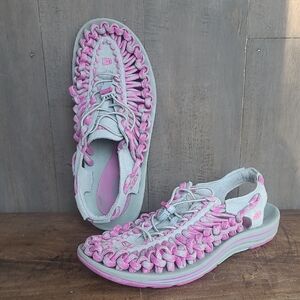 EUC Keen UNEEK Classic Sneaker Sandal Women's sz 10 Purple/Grey Active Sandals
